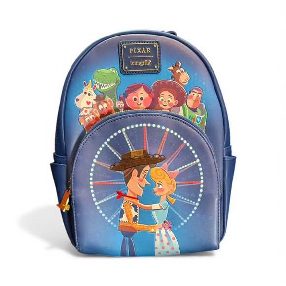 Loungefly Toy Story Woody Bo Peep Mini Backpack Metal Tag Disney Pixar - Picture 1 of 3
